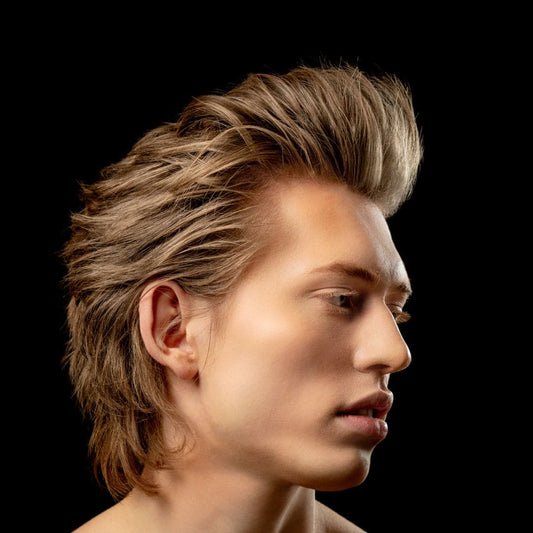 Blond short hair model with Severed Head Pomade